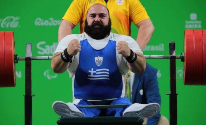 O χρυσός παραολυμπιονίκης Παύλος Μάμαλος στη Σπάρτη.
