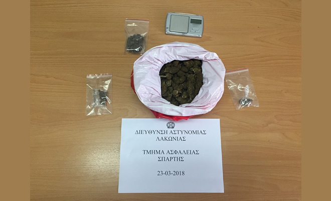 Συνελήφθη 22χρονος Αλβανός για ναρκωτικά στη Σπάρτη