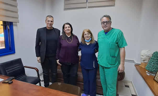 Επίσκεψη με ευχές του Δημάρχου Σπάρτης, Μιχάλη Βακαλόπουλου, στο Γενικό Νοσοκομείο Λακωνίας