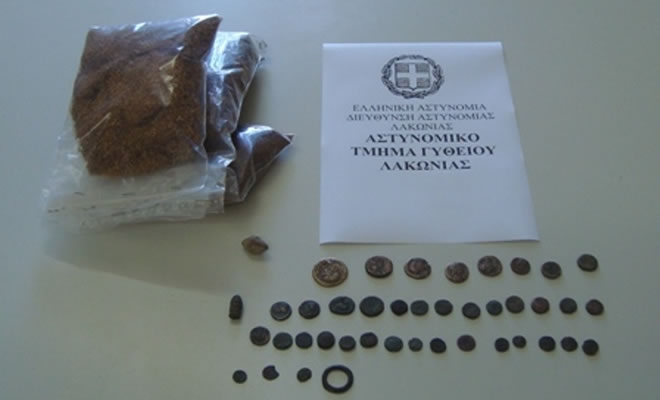 Συνελήφθη 51χρονος αλλοδαπός για κατοχή αρχαίων αντικειμένων, στο Γύθειο